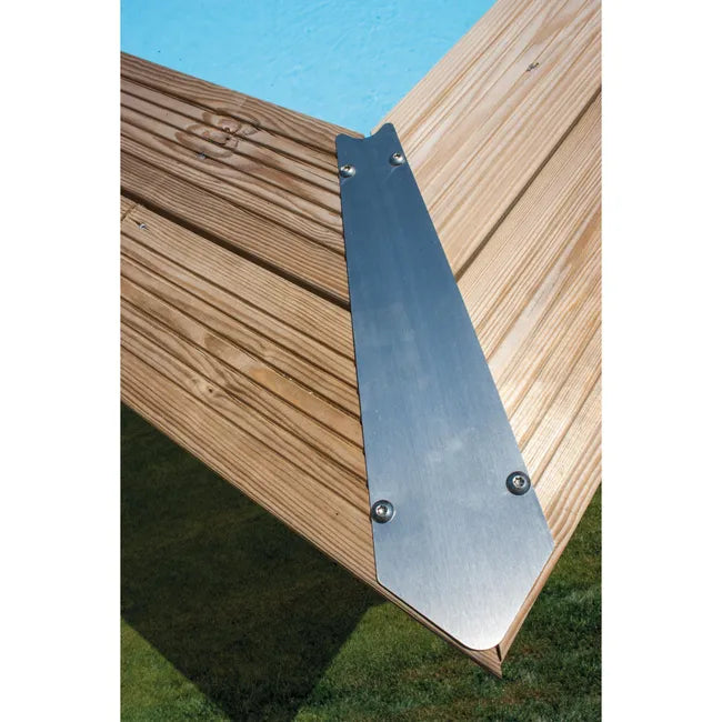 Piscina rígida acima do solo GRE Violette 2 castanho, 1,27 m de altura x 5 m de diâmetro