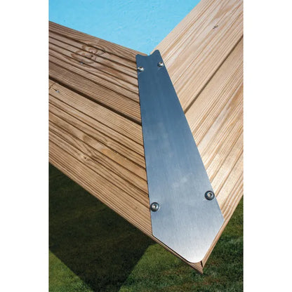 Piscina rígida acima do solo GRE Violette 2 castanho, 1,27 m de altura x 5 m de diâmetro