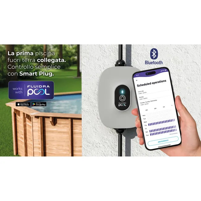 Piscina rígida acima do solo GRE Violette 2 castanho, 1,27 m de altura x 5 m de diâmetro