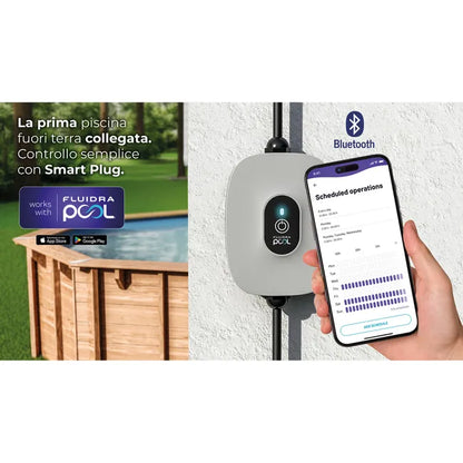 Piscina rígida acima do solo GRE Violette 2 castanho, 1,27 m de altura x 5 m de diâmetro