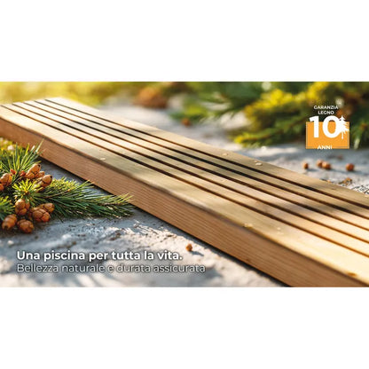 Piscina rígida acima do solo GRE Violette 2 castanho, 1,27 m de altura x 5 m de diâmetro