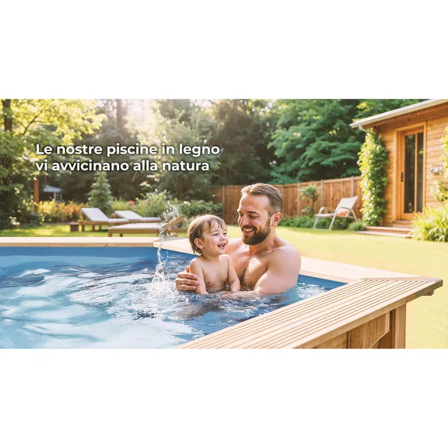 Piscina rígida acima do solo GRE Violette 2 castanho, 1,27 m de altura x 5 m de diâmetro