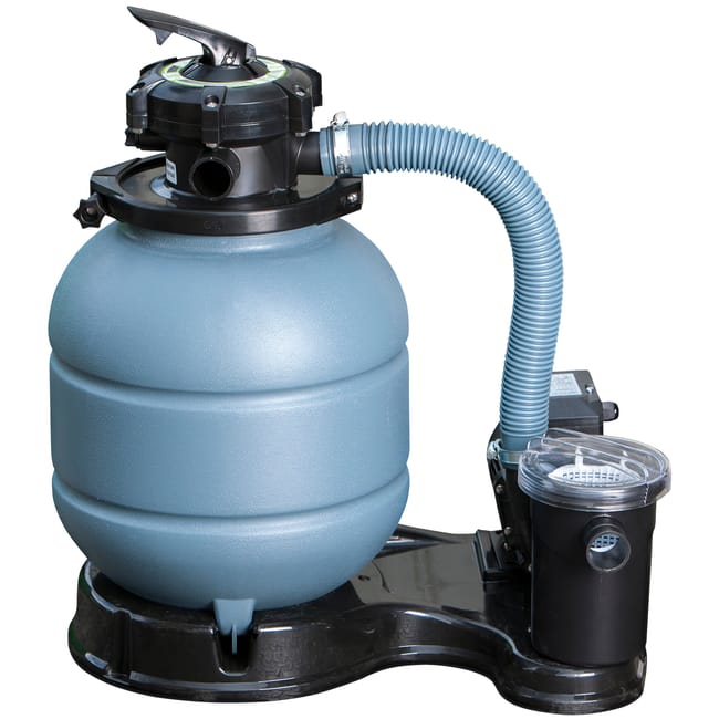 Piscina rígida acima do solo GRE Fiji branca tamanho L (7,3 x 3,75 m)