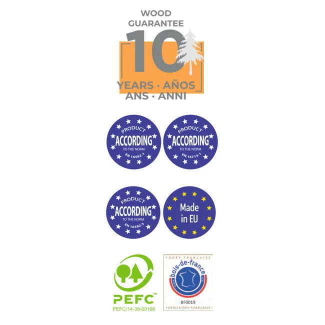 Piscina rígida acima do solo GRE Violette 2 castanho, 1,27 m de altura x 5 m de diâmetro