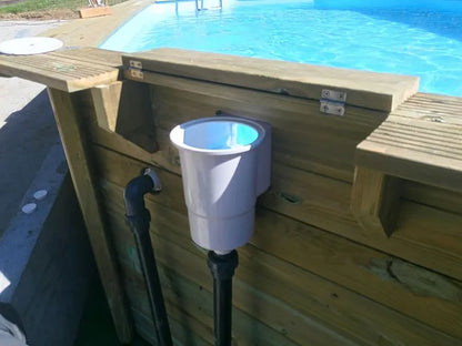 Piscina rígida acima do solo GRE Violette 2 castanho, 1,27 m de altura x 5 m de diâmetro